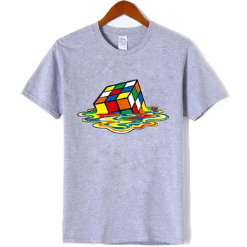 Nauji vyriški Laisvalaikio Aukštos QualityMedvilnės, trumpomis Rankovėmis T-Shirt Magic square spausdinimas o-kaklo marškinėliai atsitiktinis hip-hop t-shirt vyrams