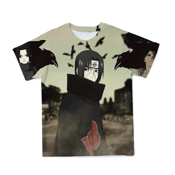 Vasaros Naują 3D vyriški T-Shirt, Naruto Serijos Drabužių Juokingas Anime Stiliaus Laisvi, Patogūs, O-Kaklo Marškinėliai Large Dydis 110-6XL