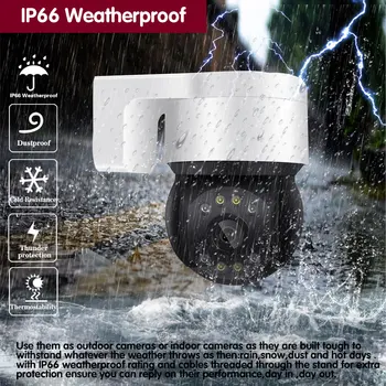1080P Onvif Poe IP PTZ Kamera Lauko Dviejų krypčių Garso, Automatinio Sekimo Metalo Kupolas Apsaugos Kameros, stebėjimo kamerų Vaizdo Stebėjimo Sistemos Komplektas