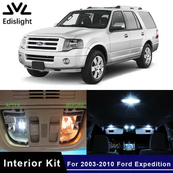 15x Balta Auto LED Salono Apšvietimas Rinkinys 2003-2010 Ford Expedition Car Žemėlapis Dome bagažo skyriaus Durų Lemputės Pakeitimas JAV