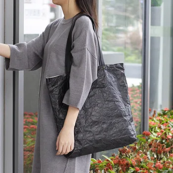 Naujosios Europos versija retro maišelį kraftpopieris pečių maišą drobė medžiagos moterys didelis tote bag
