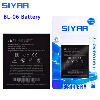Originalus SIYAA W100 W200 BL-08 BL-06 Baterija THL W100 W100S W200 W200S W200C T6S T6 ProA Li-ion Baterijos