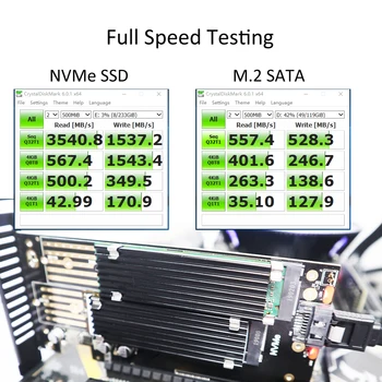 2 in 1 M. 2 PCIE Adapteris su M. 2 Heatsink už M., 2 PCIE SSD (Raktas-M) ir M. 2 SATA SSD (Mygtukas B/B+M)