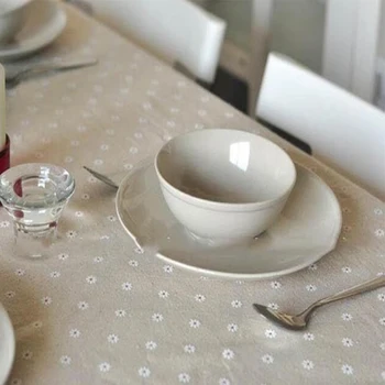 Sielovados Mažų Gėlių Spausdinti staltiesė Nėrinių Krašto Elegantiškas Restorano Staltiesės Padengti Stačiakampio formos namų tekstilės