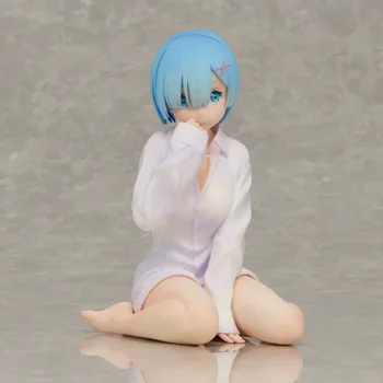 14CM Anime Re: Gyvenimas kitame pasaulyje nuo Nulio Rem Ram PVC Veiksmų skaičius, Žaislų Seksuali mergina Suaugusiųjų Kolekcijos Modelis Lėlės Dovanos