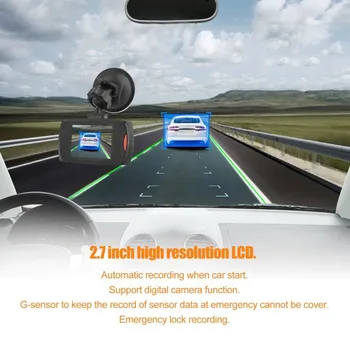 G30L Automobilių DVR Brūkšnys Cam aukštos kokybės Automobilių Kamera, Diktofonas, G-sensorius infraraudonųjų SPINDULIŲ Naktinio Matymo Full HD Karšto pardavimui, Auto Accessaries