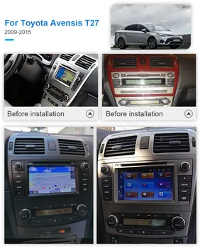 Carplay Toyota Avensis T27 2009 2010 2011 2012 2013 2016 Android Grotuvas GPS Audio Stereo Radijas, Diktofonas Galvos Vienetas