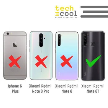 FunnyTech®Stovėti atveju Xiaomi Silikono pastaba redmi 8T l Mini prancūzijos Bulldogs raudonas fonas