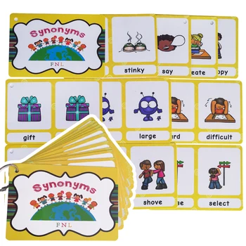 Anglų Kalbos Žodyną Sinonimai Korteles 20 Grupių Vaikų Mokymosi Žaislai Ikimokyklinio Nušvitimą Žaidimai Vaikams Montessori Medžiaga