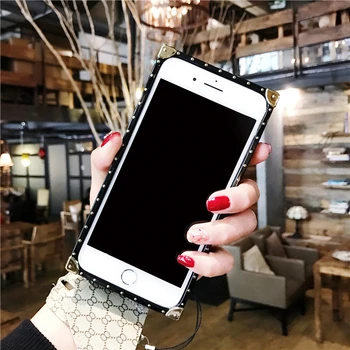 Prabanga Aikštėje siuvinėjimo rose telefono dėklas Skirtas iPhone 12 11 Pro X XR XS MAX 7 8 Plus SE virvelę atvejais Mados minkštas silikoninis dangtelis