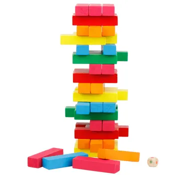 Vaikai Skaitmeninis Jenga Juego Sukrauti Pušies masyvo aukštybinių Sukrauti Statyba Puzzle Vaikų Žaislai Suaugusių stalo Žaidimas, Dėlionės