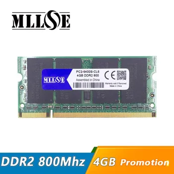 MLLSE atminties ram DDR2 4 gb 8 gb 800 Mhz PC2-6400 sodimm laptop notebook , memoria ram ddr2 4gb 800Mhz pc2 6400, ddr 2 4 gb ram