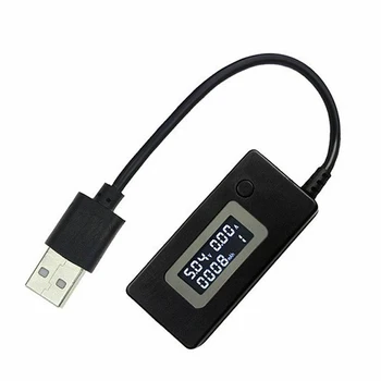 LCD USB Skaitmeninis Įtampos Mobiliojo Galia Įkroviklio Talpa Testeris Amperų Elektros Testeris, Matuoklis Srovės Įtampa Srovės Įkrovimo Stebėti