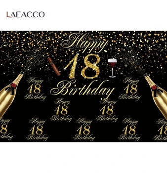 Laeacco Aukso Laimingas 18 20 21 metų Šalies Alaus Taškų Šventės Plakatas Nuotrauka Fone Fotografijos Foną, Photocall