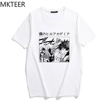 Mano Herojus akademinės bendruomenės Anime Spausdinti Įdomus Viršaus į Moterų Atsitiktinis Vasaros Harajuku Laisvi marškinėliai trumpomis Rankovėmis Japonija Boku No Herojus Moterys T-shirt