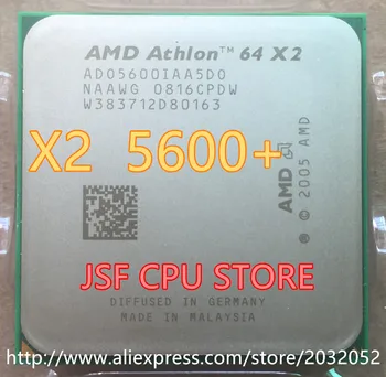 Originalus AMD Athlon 64 X2 5600+ CPU Procesorius (2.8 Ghz/ 1M /1000GHz) Socket am2 940 pin (darbo Nemokamas Pristatymas)