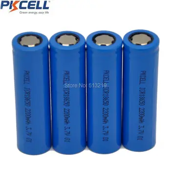 4PCS PKCELL IKPA 18650 li-ion baterija 2200MAH 18650), 3,7 V ličio Akumuliatoriai, Žibintuvėlis galios elektroninių