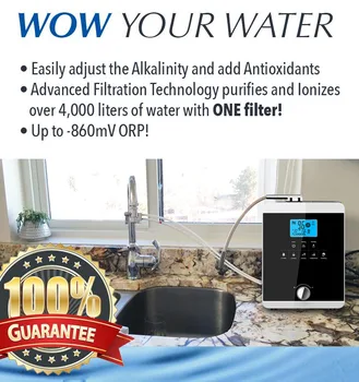 Aukštos Kokybės Vandens Jonizatoriaus Mašina Gamina pH 3-11.0 Šarminis Rūgštis Iki -800mV ORP Auto-Valymo LCD Touch Vandens Filtras