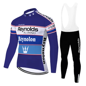 Reinoldso retro dviračiu džersio komanda vasarą, pavasarį equipacion ciclismo hombre 20D gelis greitai sausas kvėpuojantis ropa ciclista hombre