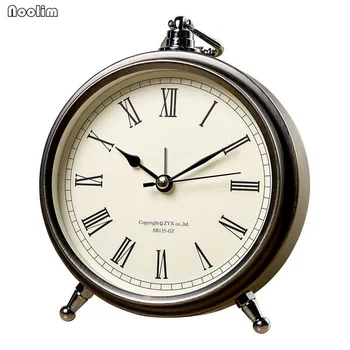 NOOLIM Europos Mados Praktinių Kūrybinių Išjungti Žadintuvas Miegamojo Lovos Stalo Laikrodis Amerikos Minimalistinio Mažas Laikrodis