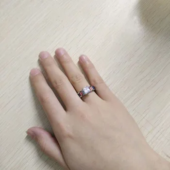 Somen 6mm Žiedas Moterims Titano Žiedas Amerikos Vėliava Kubinių Zirconia Sužadėtuvių Žiedai Camo Vestuvių Juostoje Moterų Mados Juvelyrika Dovanos