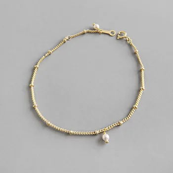 925 sterlingas sidabro moterų riešo apyrankės moterims pristatyti, paprasta sumodeliuoti pearl apyrankės & bangles aukso spalvos papuošalai