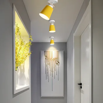 Šiaurės Paviršinio montavimo LED Lubų Šviesos Koridoriaus, Prieškambario Įėjimo E27 Apšvietimas Reguliuojamas Bendras Gyvenamasis Kambarys, Virtuvė, Lubų Lempa