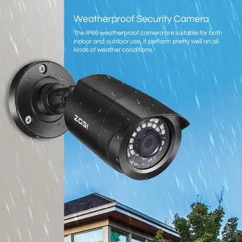 ZOSI 4pcs/daug 1080p HD-TVI CCTV Saugumo kamerų ,65ft Naktinio Matymo ,Lauko Whetherproof Stebėjimo Kamerą Rinkinys