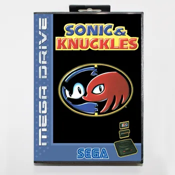 Sonic ir knuckles 16 bitų SEGA MD Žaidimo Kortelės Su Mažmeninės Langelyje Sega Mega Drive Genesis