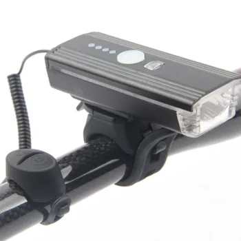 300 Liumenų Žibintuvėlis Dviračių Smart Dviračio Šviesos Ragų USB Mokamas MTB Priekinis Žibintas Dviračių Žibintai Dviračių Priedai