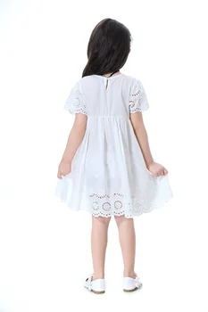 2020 M. Vaikų Mergaičių Suknelė Vestidos Pynimas Princesė Mergina Suknelės Vasaros Medvilnės, Baltos Spalvos Trumpą Gėlių Vaikų Drabužiai Suknelė Mergaitėms