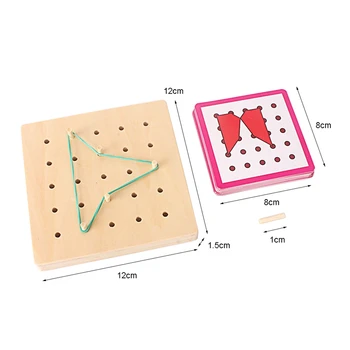 Montessori Sensorinėmis Žaislai Montessori Medžiagų Valdybos Mediniai Žaidimai Geometrinis Gumos Juosta Dovanos Matematikos Žaislai Vaikams 3-6 Metų Ikimokyklinio