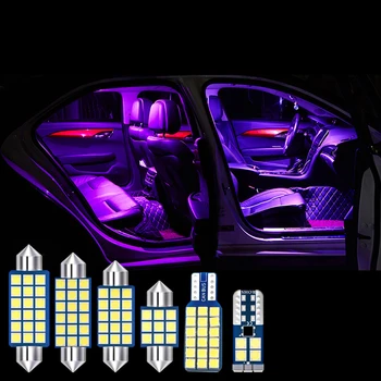 9pcs LED Automobilio Salono Priekiniai Galiniai Priešrūkiniai Šviesos Lemputė bagažo skyriaus Daiktadėžė Žibintai Mercedes Benz W204 C Class 2008-2013 Priedai
