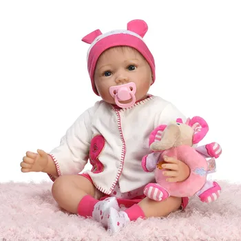 55cm Silikono Reborn Baby Lėlės, Žaislai Tikroviška Interaktyvus Rankų darbo Gyvas išmokti Žaisti Namuose Mergaičių Mados Gimtadienio Brinquedos