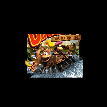 DK Šalyje 3 - Dixie Kong Double Trouble NTSC Versija, 16 Bitų 46 Pin Didelis, Pilkos spalvos Žaidimo Kortelės JAV Žaidėjų