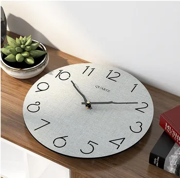Medinis Didelis Sieninis Laikrodis Modernaus Dizaino Namų Dekoro kambarį Tylus Mechanizmas, Ramioje Clockwork Sieninis Laikrodis