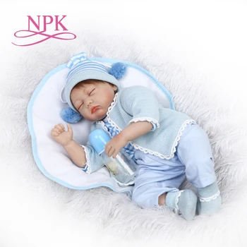 NPK 22inches 55CM silikono lėlės reborn Bonecas Kūdikis Reborn realus magnetinio žindukas bebe lėlės reborn girl Dovana