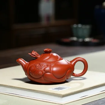 Yixing rekomenduojama meistrų Xia Tao grynas vadovas zhu purvo dahongpao žuvis drakonas puodą kung fu arbatos arbatos rinkinys dovanų