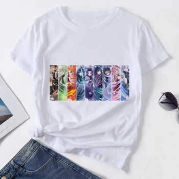 Kitsune Nr. Yaiba Demon slayer Marškinėlius Moterims Grafinis Viršuje Tees Japonų Anime Stiliaus Marškinėlius Plius Dydis Medvilnės Minkštas Viršūnės T-Shirt Moteris