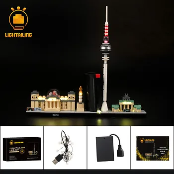 LIGHTAILING LED Šviesos Rinkinys Architektūros Berlyno Apšvietimo Komplektas Suderinama Su 21027 (neįeina Modelis)