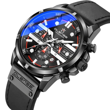 Vyriški Laikrodžiai Šviečiantys Multi-Funkcija Mados Žiūrėti Žmogui Kvarcinis Laikrodis Vyrų Prabangos Prekės ženklo Kalendorius Laikrodis Relojes De Hombre