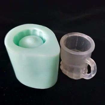 QT0168 PRZY silikono stiklo, taurės formos Alaus bokalas pelėsių rankų darbo muilas priėmimo formos žvakė silikono sluoksnį dervos molio liejimo formos