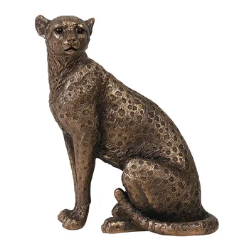 Europos Cheetah Statula Kūrybos Dervos Gyvūnų Skulptūros Ornamentu Kambarys Darbastalio Apdaila Namo Apdaila Priedai