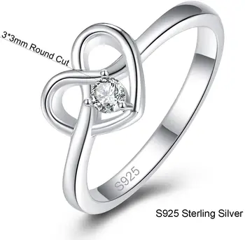NUNCAD Pažadas Žiedai 925 Sterlingas Širdyje Dizaino Kriaušių Supjaustyti Balta Kubinis Cirkonis (CZ Solitaire Sužadėtuvių Žiedai, Vestuvių Juostas