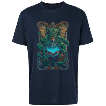 Designer T-shirt Vyrai Skambina Cthulhu Lovecraft Medvilnės, trumpomis Rankovėmis Marškinėliai Jūros gelmių, Monstras 