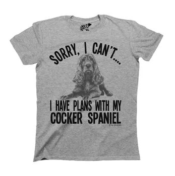 Atsiprašome, aš Negaliu Turiu Planų su Mano Cocker Spanielis, Šuo T-Shirt Mens Ponios Unisex T Vyrų 2019 Prekės ženklo Drabužių Tees Atsitiktinis Vyras