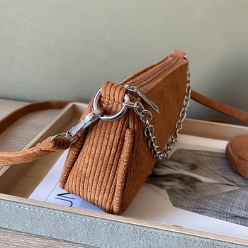 Velvetas Crossbody Pečių Krepšiai Moterų 2021 naujų Prabangos Prekės ponios piniginės ir Rankinės, Grandinės Dizaineris Mažas Pažastų krepšys