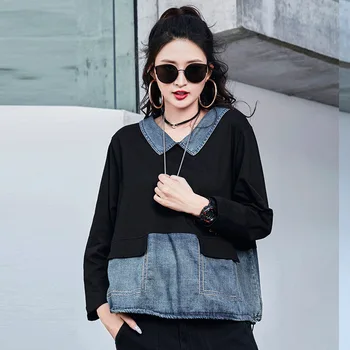Max LuLu 2021 Korėjos Mados Stilius Streetwear Moterų Džinsai Vintage Tee Marškinėliai Ponios Prarasti Punk Viršūnes Moterų Atsitiktinis Fitneso Marškinėlius