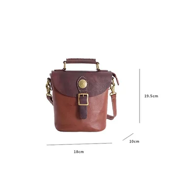 EUMOAN 2020 naujas odos retro paprasta priemiestinių rankinės oda pečių maišą originalus rankų darbo krepšys moteriška