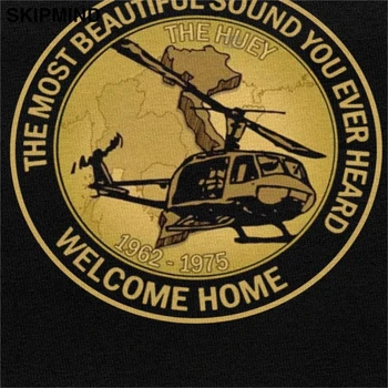 Gražiausių Garso, kurį Kada nors Girdėjote Sveiki atvykę Namų Marškinėlius Su Huey Helicopter T-shirt 1962 1975 m. Vietnamo Karo marškinėliai Medvilnė Tee